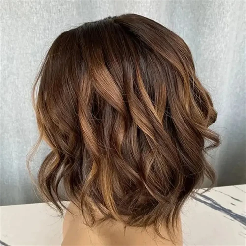 Full Density #27 Honey Blonde Brown Wig Human Hair 13x6 Human Hair Lace Frontal Wig 13x4 Lace Front Human Hair Wig Curly Wigs view 4
