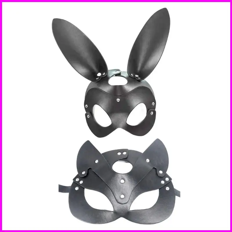 

Мягкая искусственная кожа, маска с кроличьими ушками, тематическое мероприятие, легкий вентилируемый реквизит для косплея, легко