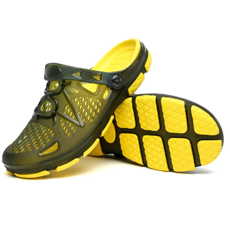 

Летние непромокаемые пляжные тапочки, Лидер продаж, повседневные домашние шлепанцы для ванной комнаты, нескользящая уличная мужская обувь, модные мужские тапочки 2025 года