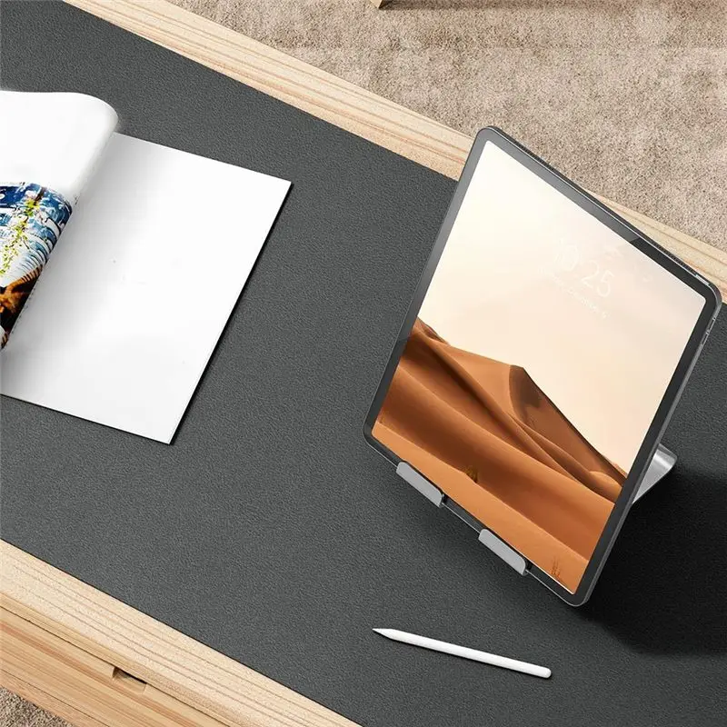 AB11-Retro Cowhide Patterned Desk Pad Double-Sided Stain-Resistant Mouse Mat Leather Pad