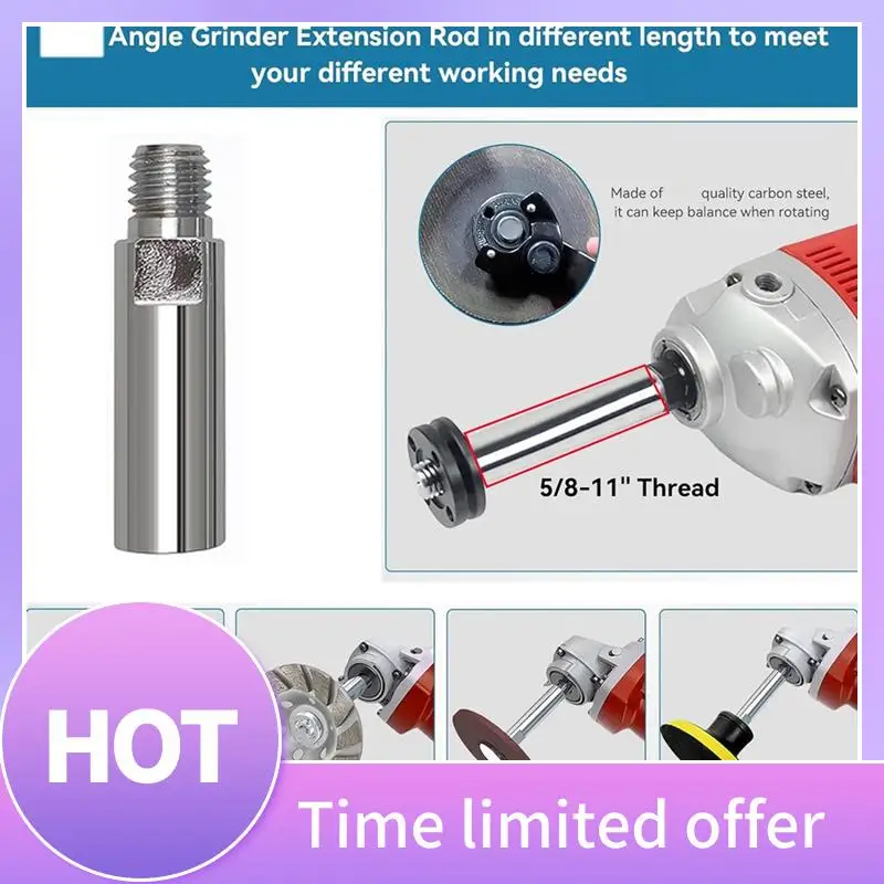 

B69C Angle Grinder Wrench 5/8In-11 Angle Grinder Extension Shaft With 6Pcs Spanner Flange Grinder Nut
