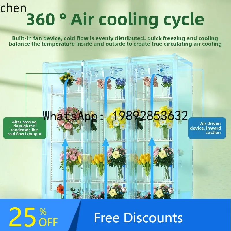 

BB Fresh Flower Preservation Cabinet Commercial Large Capacity Air-Cooled Fresh Flower Display Cabinet Frost-Free Freezer