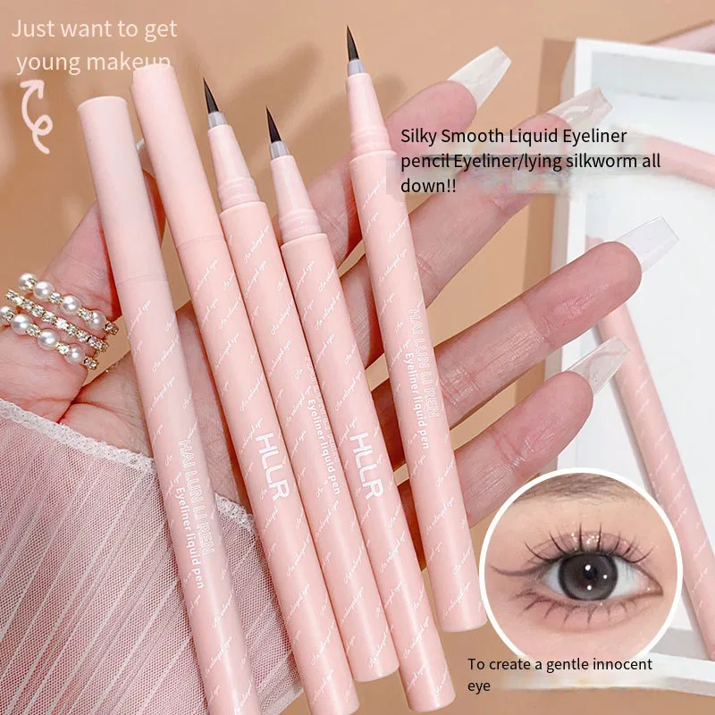 Color Liquid Eyeliner Non-smudging Waterproof Perspiration Lasting Set Eye Makeup Eyeliner Lying Silkworm Pen Wholesale