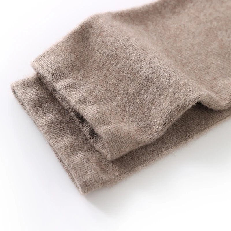 High quality 100% cashmere extended leg guards with high elasticity and stretchability, top-level warm knitted leg guards