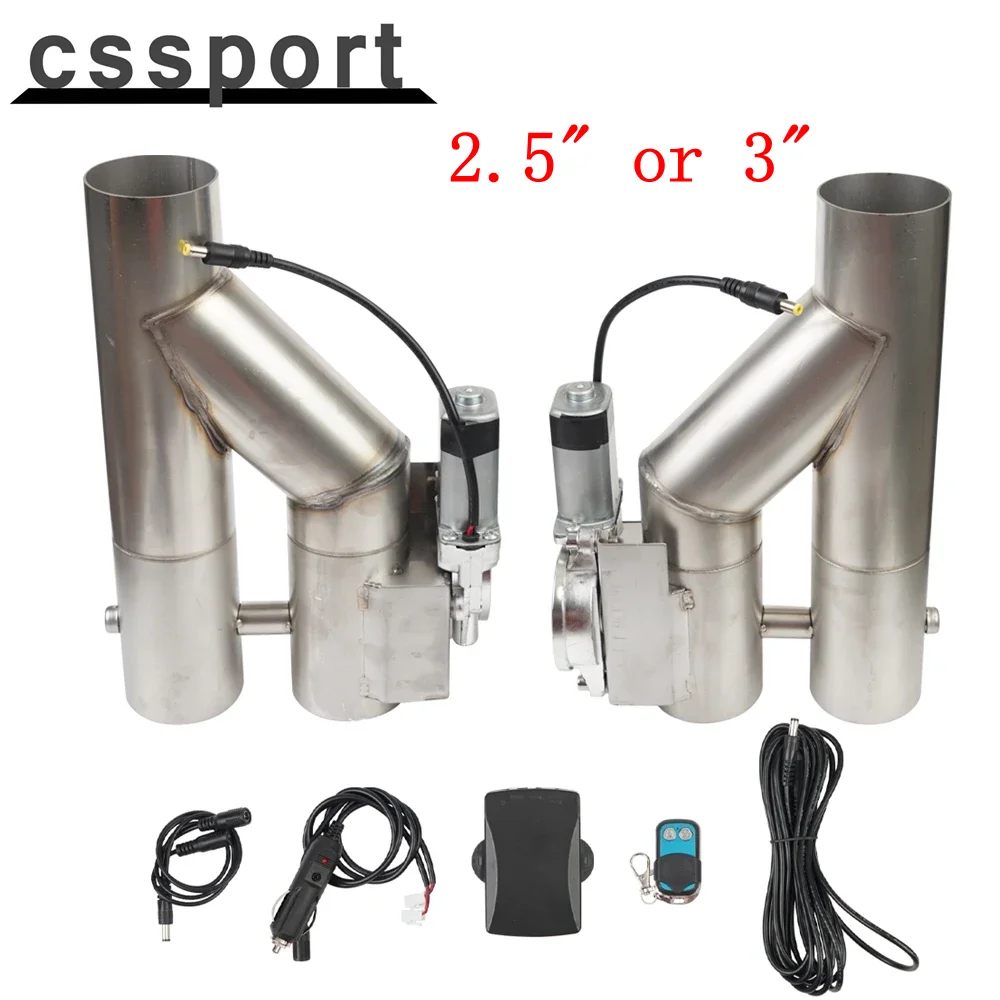 

2.5 Inch/3 inch Stainless Steel Dual Exhaust Y Pipe Kit With Controller TP-1028