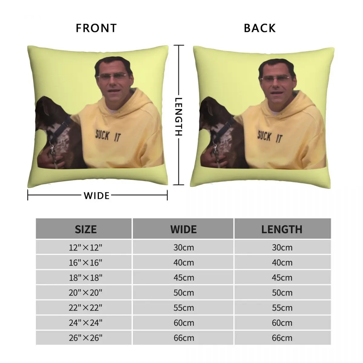 Suck It David Wallace Square Pillowcase Polyester Linen Velvet Creative Zip Decor Home Cushion Case