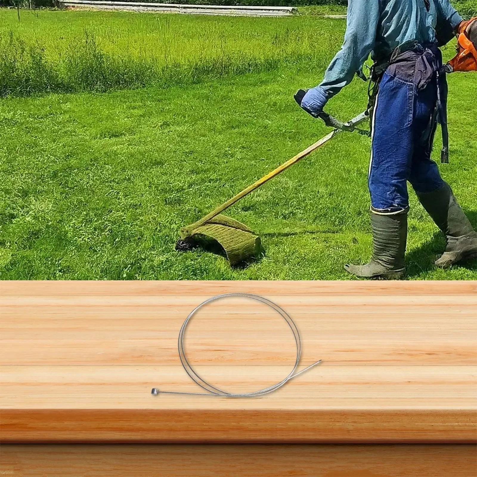 طقم إصلاح كابل القابض الخانق الفعال للركوب على معدات الحديقة كاملة مع كابل أسلاك الفولاذ ومجموعة الحلمة