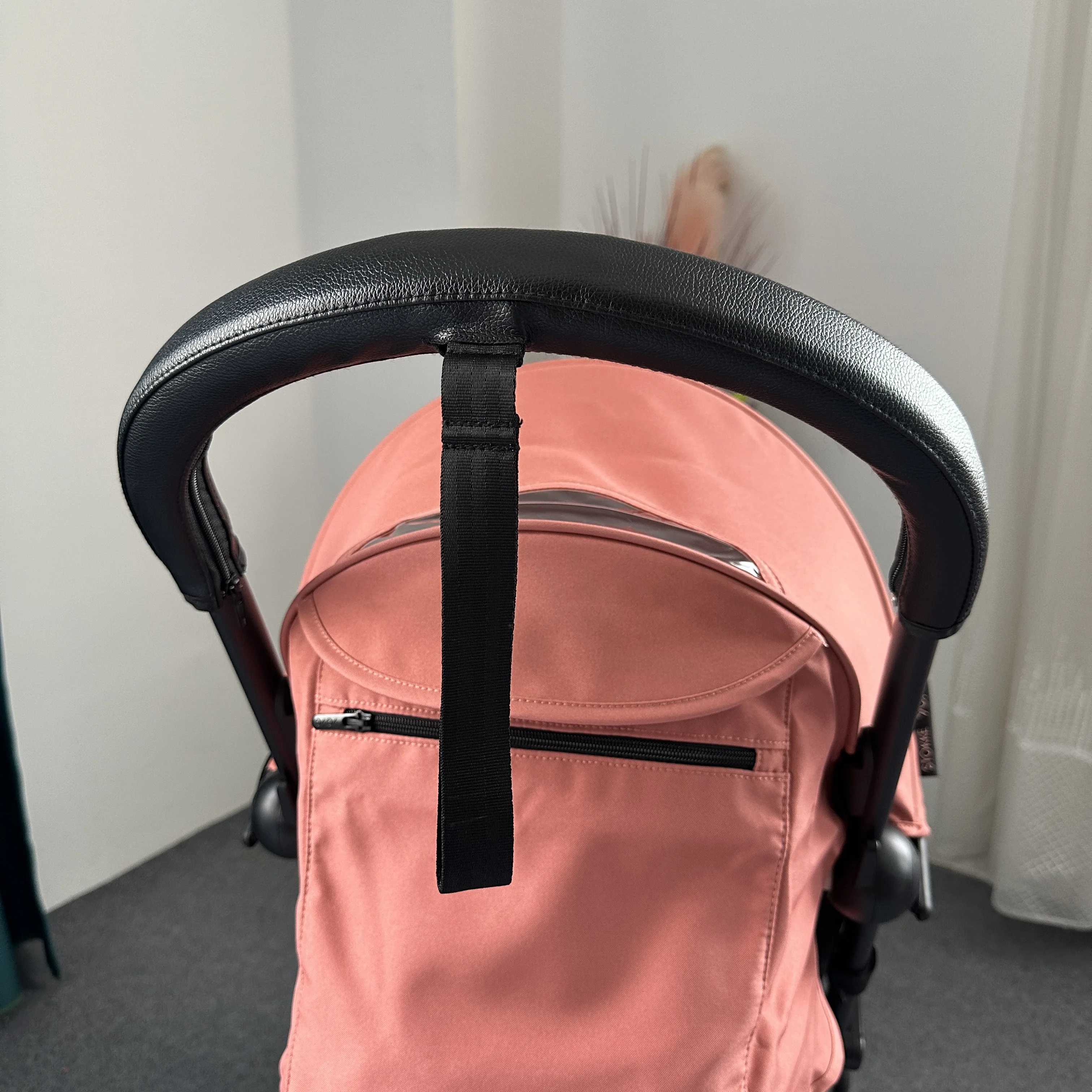 Pram Accessories，PU Armrest Cover with Wrist Strap Hole Compatible with Babyzen Yoyo