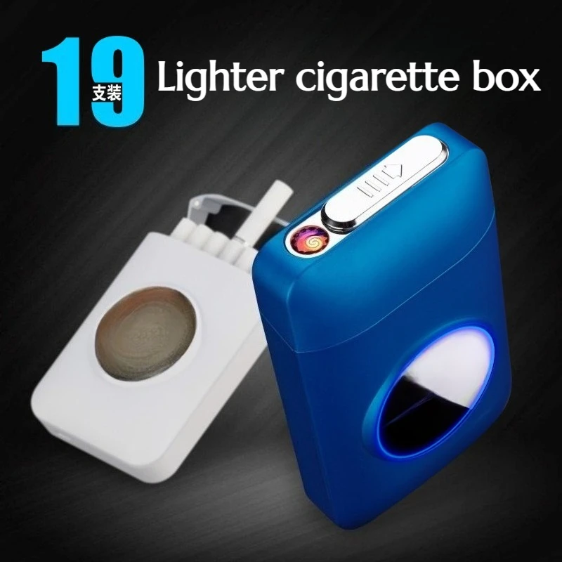 

Luminous Cigarette Box Charging Lighter Integrated Moisture-proof and Pressure-proof Protective Case for Men's Cigarette Lighter