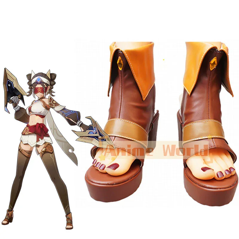 Genshin Impact Eremite Desert Clearwater Cosplay Schuhe Halloween Karneval Stiefel Nach Maß