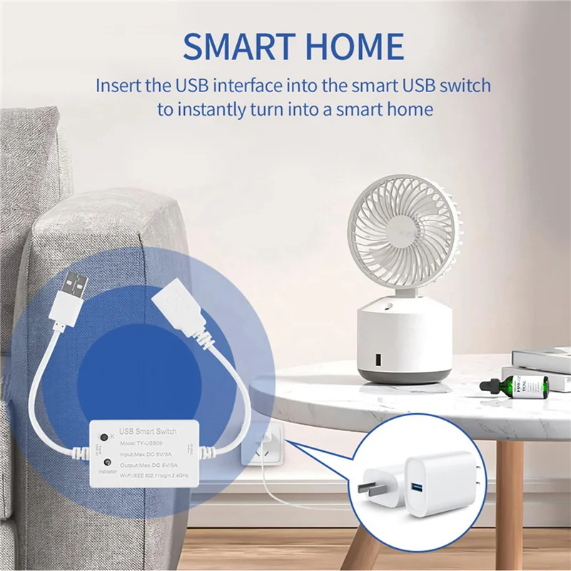 

A01F-2X Tuya USB умный переключатель WIFI контроллер универсальный таймер выключателя Smart Life для USB-приборов для Alexa Google Home