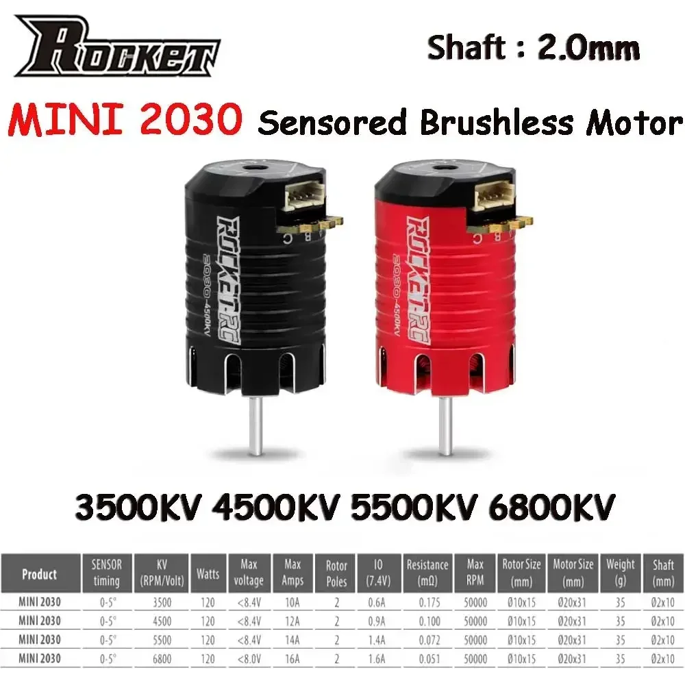 Surpass Hobby ROCKET RC MINI 2030 Sensored Brushless Motor 4500KV 5500KV 6800KV For TRX4M 1/18 RC Car Sensored Mini 2030 Parts