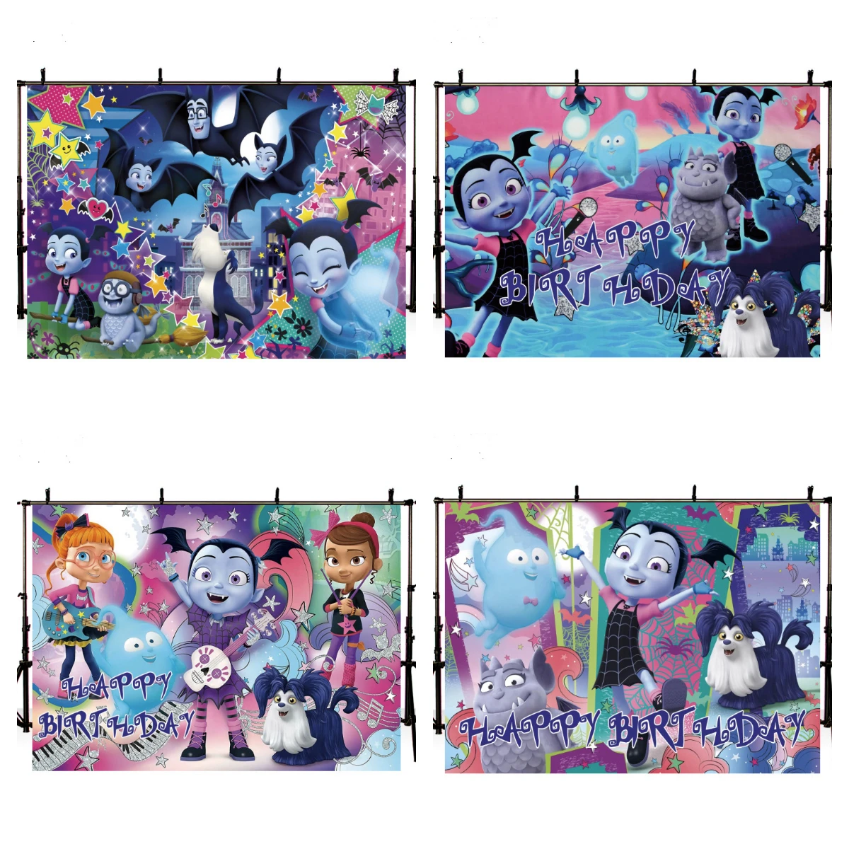 Vampirina-Cenário de Fotografia da Menina, Foto De Fundo, Baby Shower, Decoração de Aniversário, Adereços, Banner Party, Suprimentos Kids, Personalizado