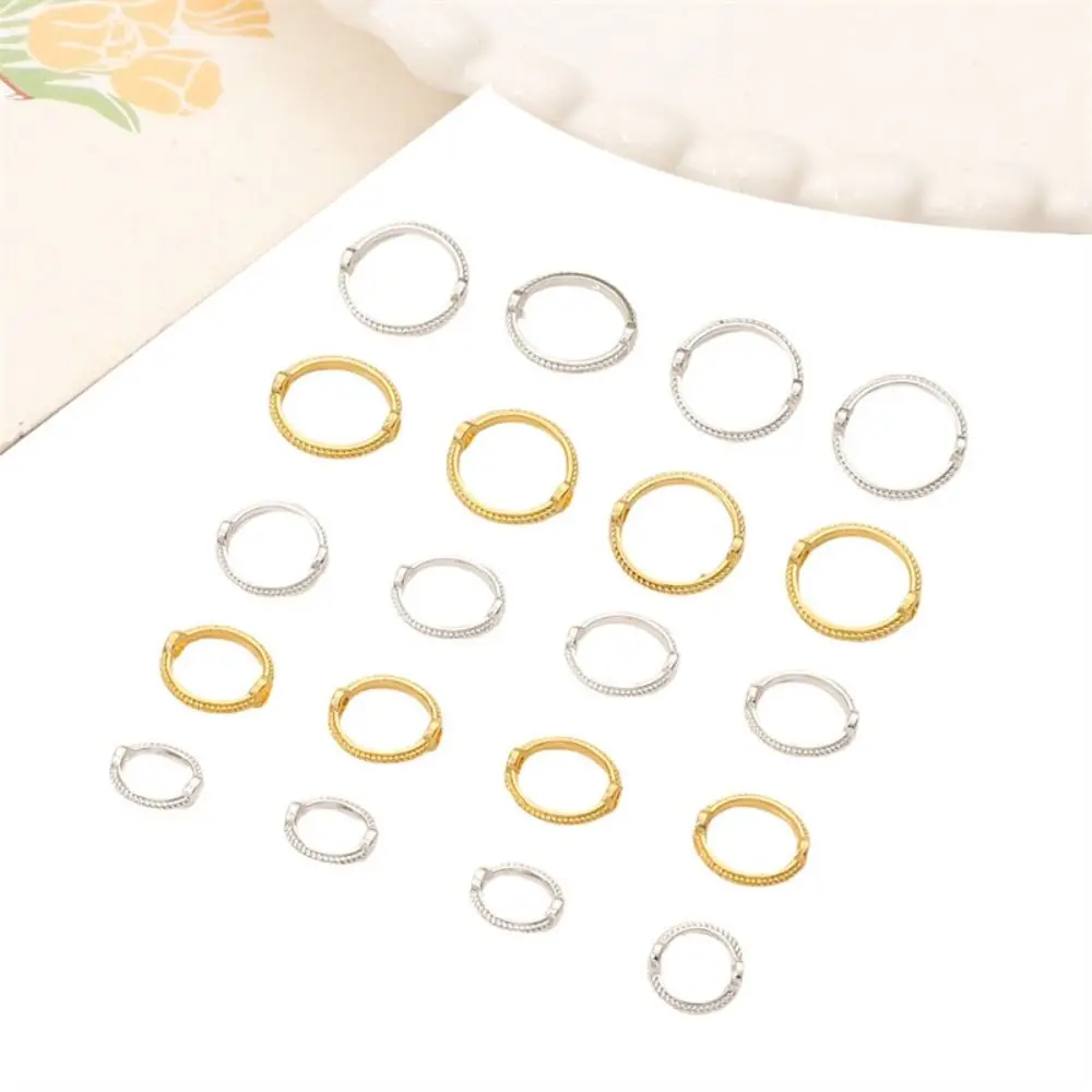 Fashion 6-10mm Bead Ring Connector Alloy Color Necklace Bracelet Bead Circle DIY Through Hole Beads Frame Ring