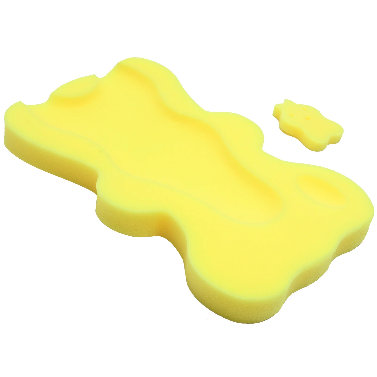 1 قطعة حمام الطفل الإسفنج حصيرة لينة عدم الانزلاق الكرتون وسادة الوليد الرضع دش وسادة الأصفر مريحة دعم رئيس الرقبة الظهر