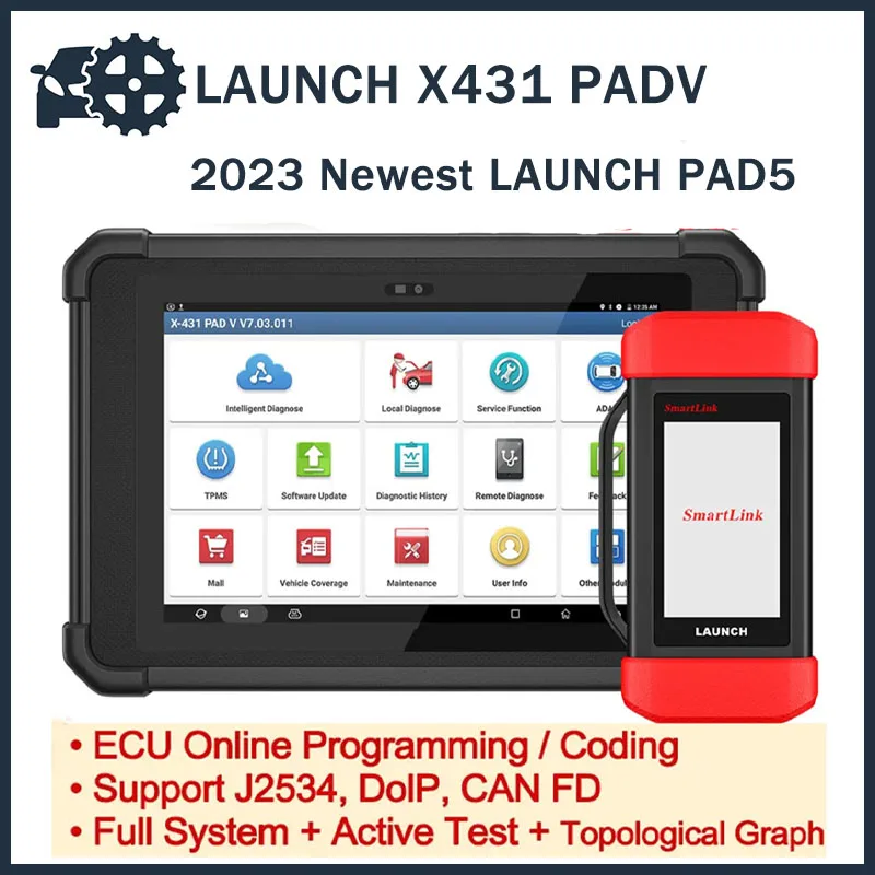 

2023 NEW LAUNCH X431 PADV PAD 5 With X431 XPROG 3 OBD2 Code Reader Scanner Online ECU Programmer Diagnostic Tools Pad7 Pad5 PAD8