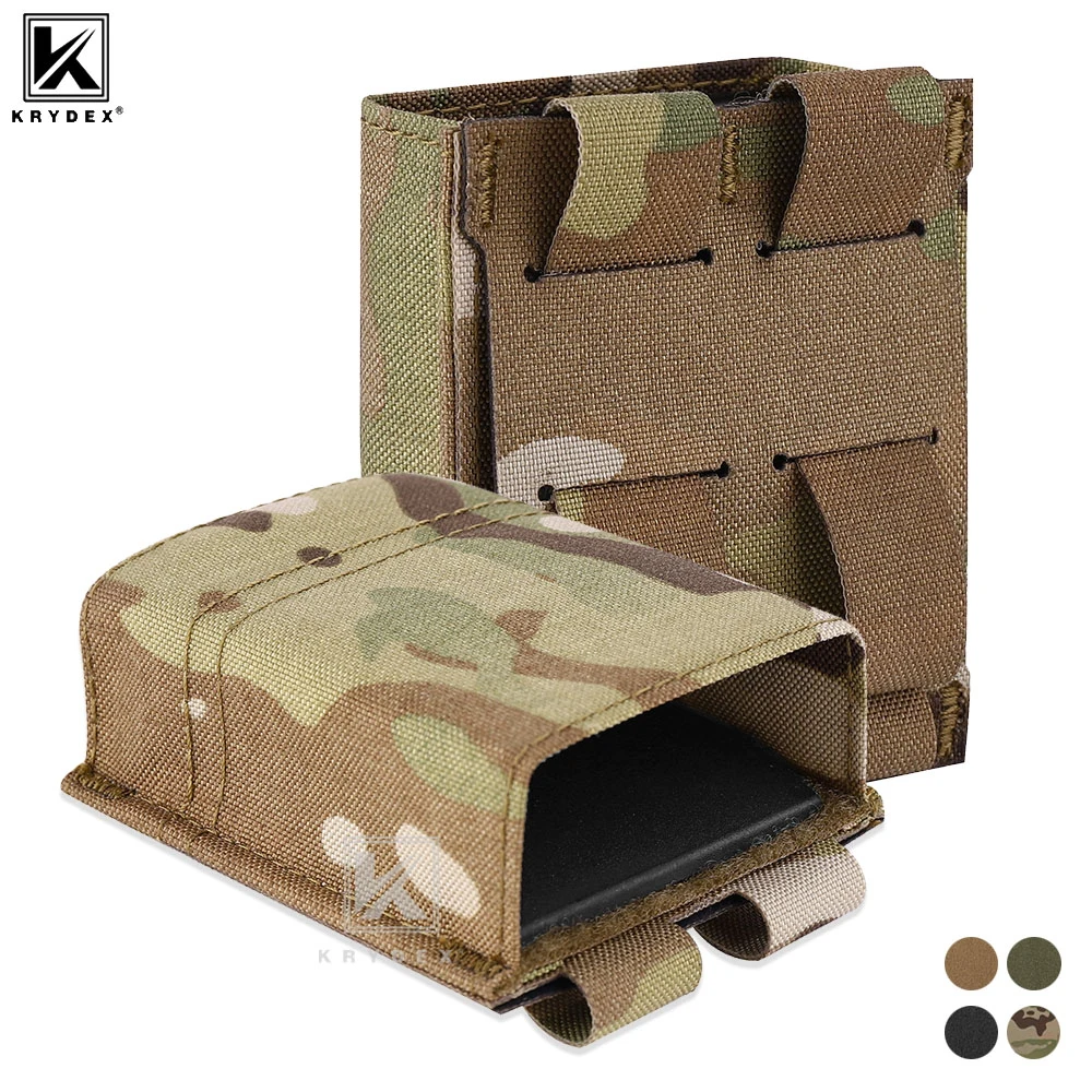 

Тактический подсумок KRYDEX для одного магазина 5.56 MOLLE M4 M16 с съемным зажимом-вставкой, для охоты, стрельбы, страйкбола