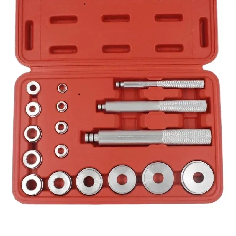 Wheel Bearing Race Seal Bush Driver Master Tool Kits, Aluminum Axle Install, 17 PCs/Set