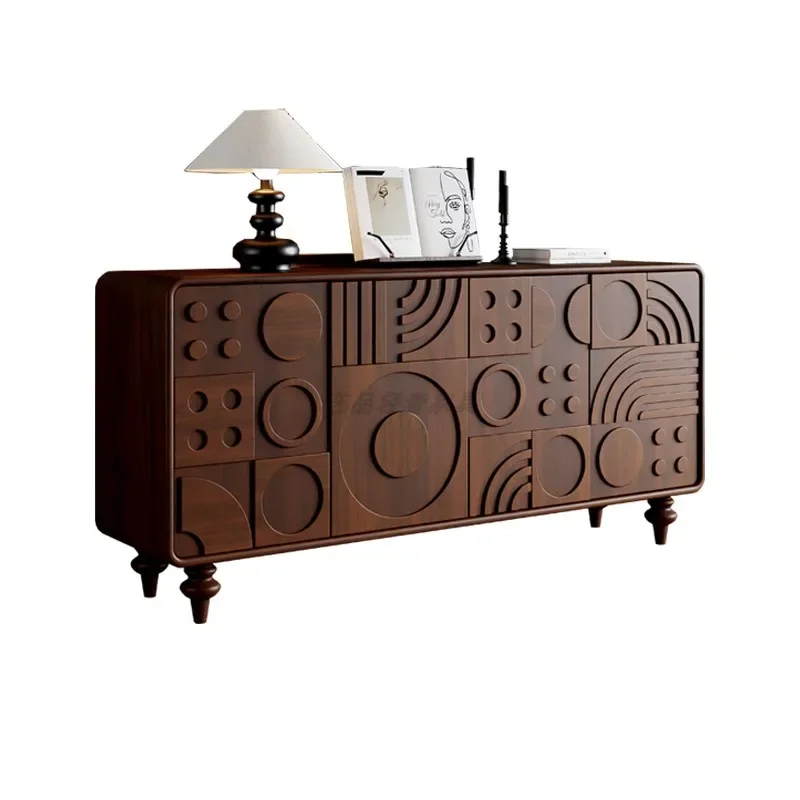 

Ретро резной шкаф для обуви, скандинавские входные входные шкафы, старинный шкафчик для хранения в гостиной, настенная мебель