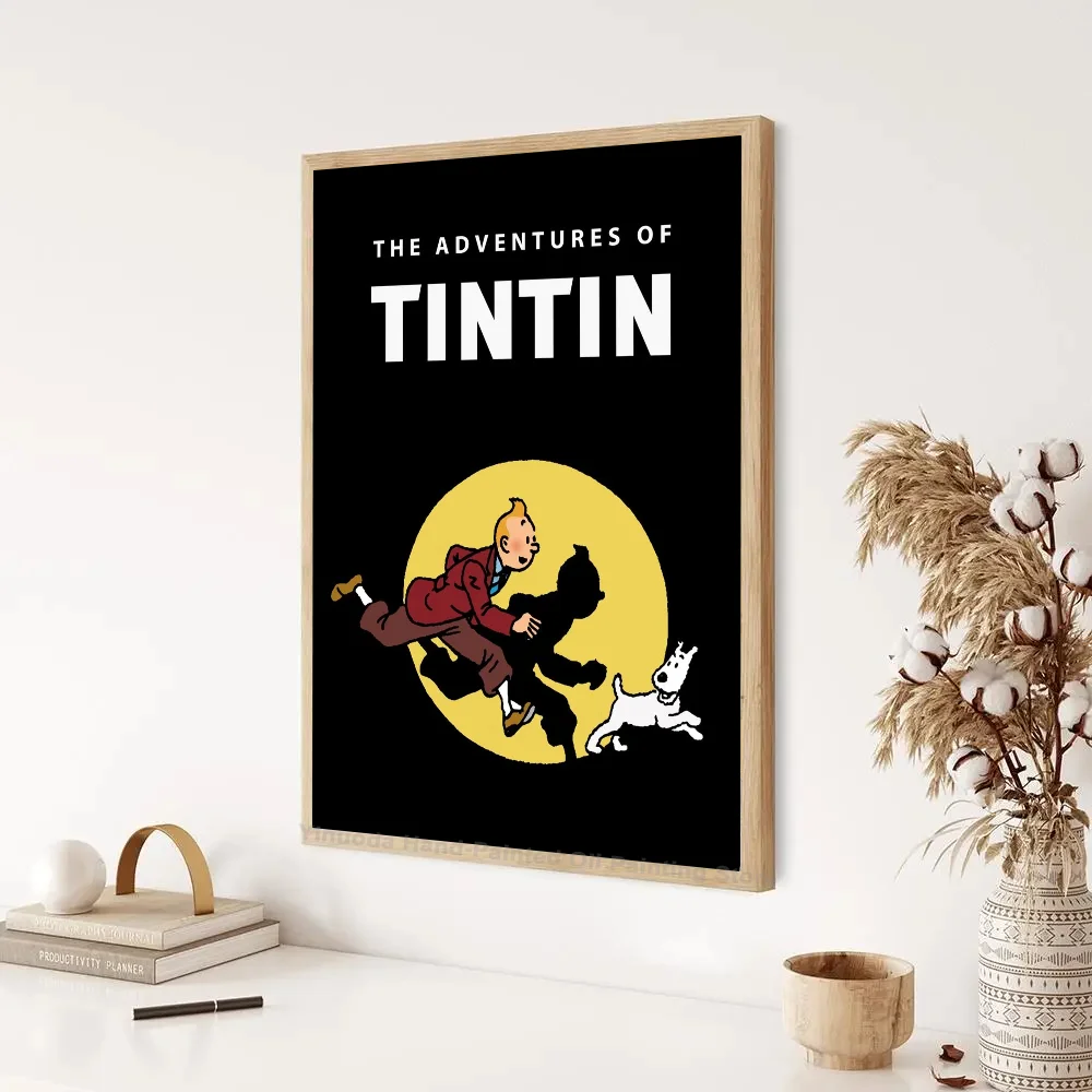 1 pz Tintins Adventure Poster Paper Print Home soggiorno camera da letto ingresso Bar ristorante Cafe Art Painting Decoration