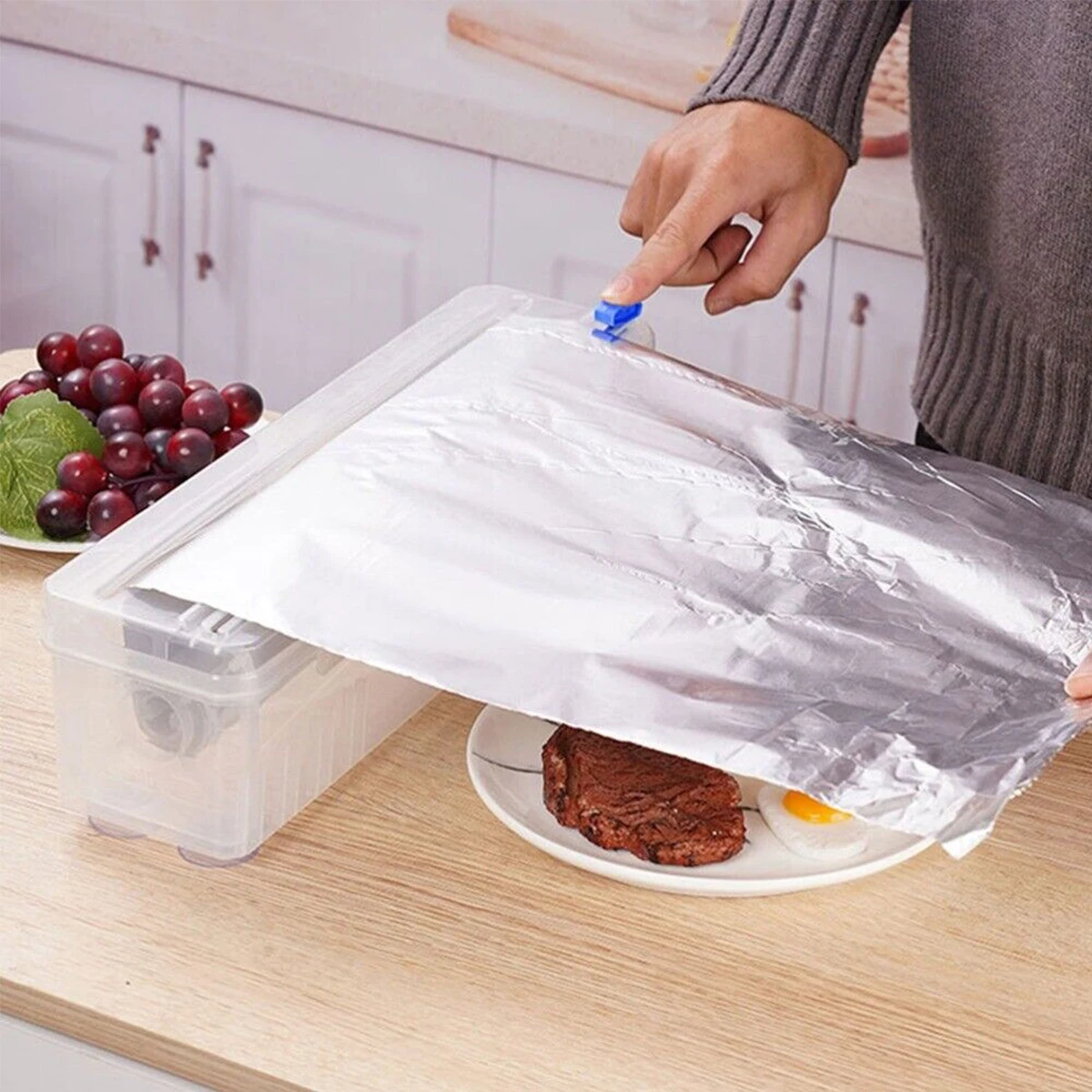 

6Pcs Home Plastic Wrap Dispensers and Foil Film Cutter Food Wrap Dispenser Cutter Kitchen Tool Accessories
