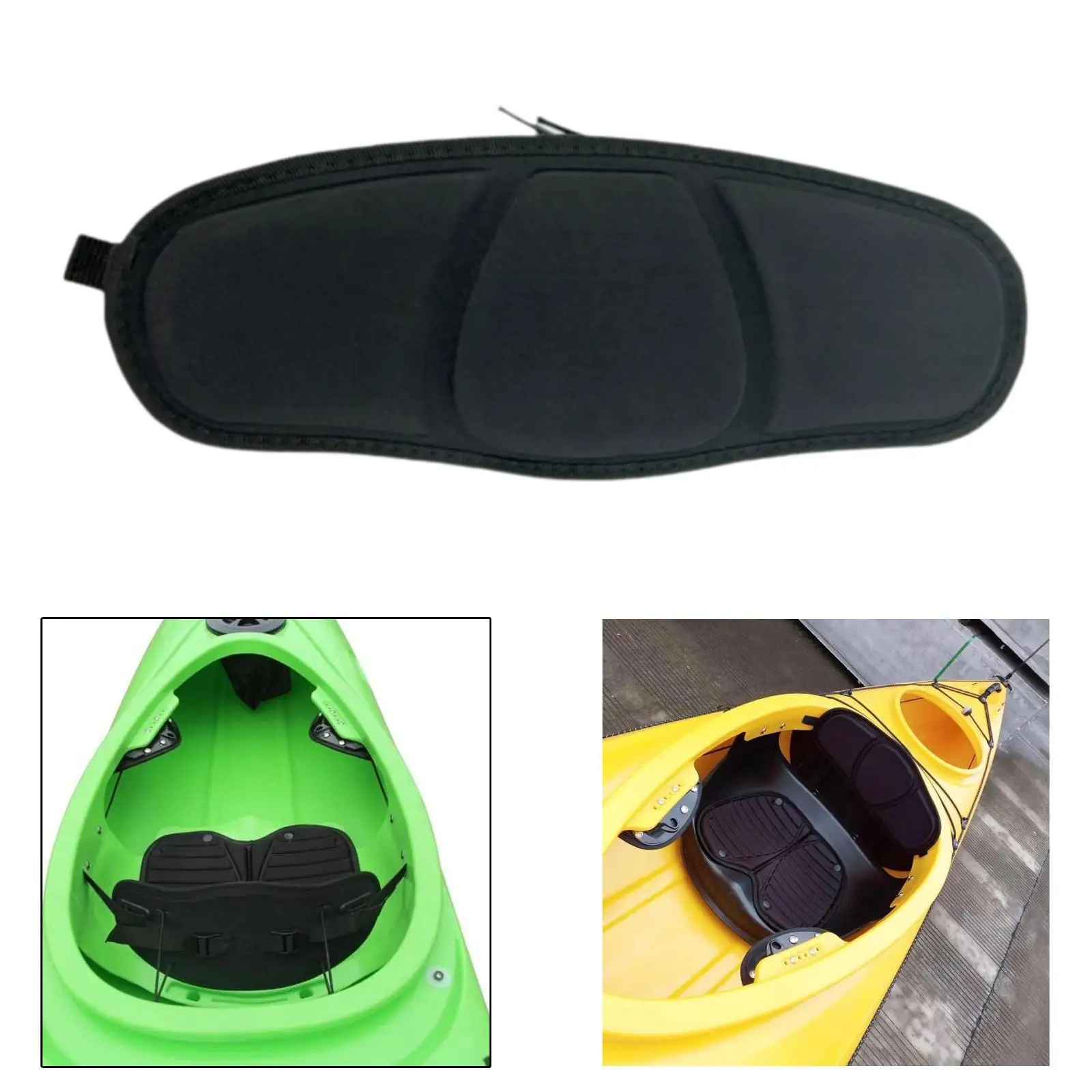 Kayak Seats Backrest Accessories Comfortable Multipurpose High Performance EVA Ergonomic Drifting Repair Black Paddle Seat
