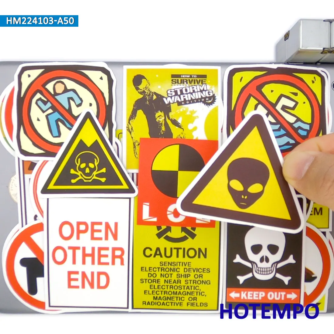 Warning Stickers, Danger Tips, Radiation Symbol, Stop Caution Slogan, for DIY Creative Decoration, Funny Sticker, 20/30/50PCS