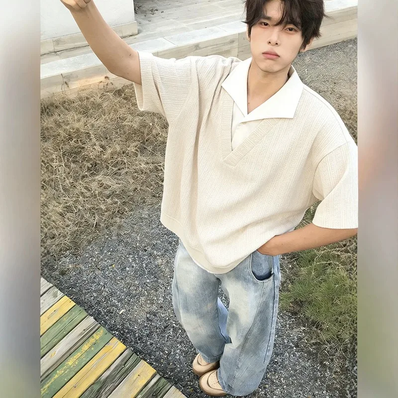 Men's summer new style outdoor casual comfortable simple casual short sleeved T-shirt loose shirt