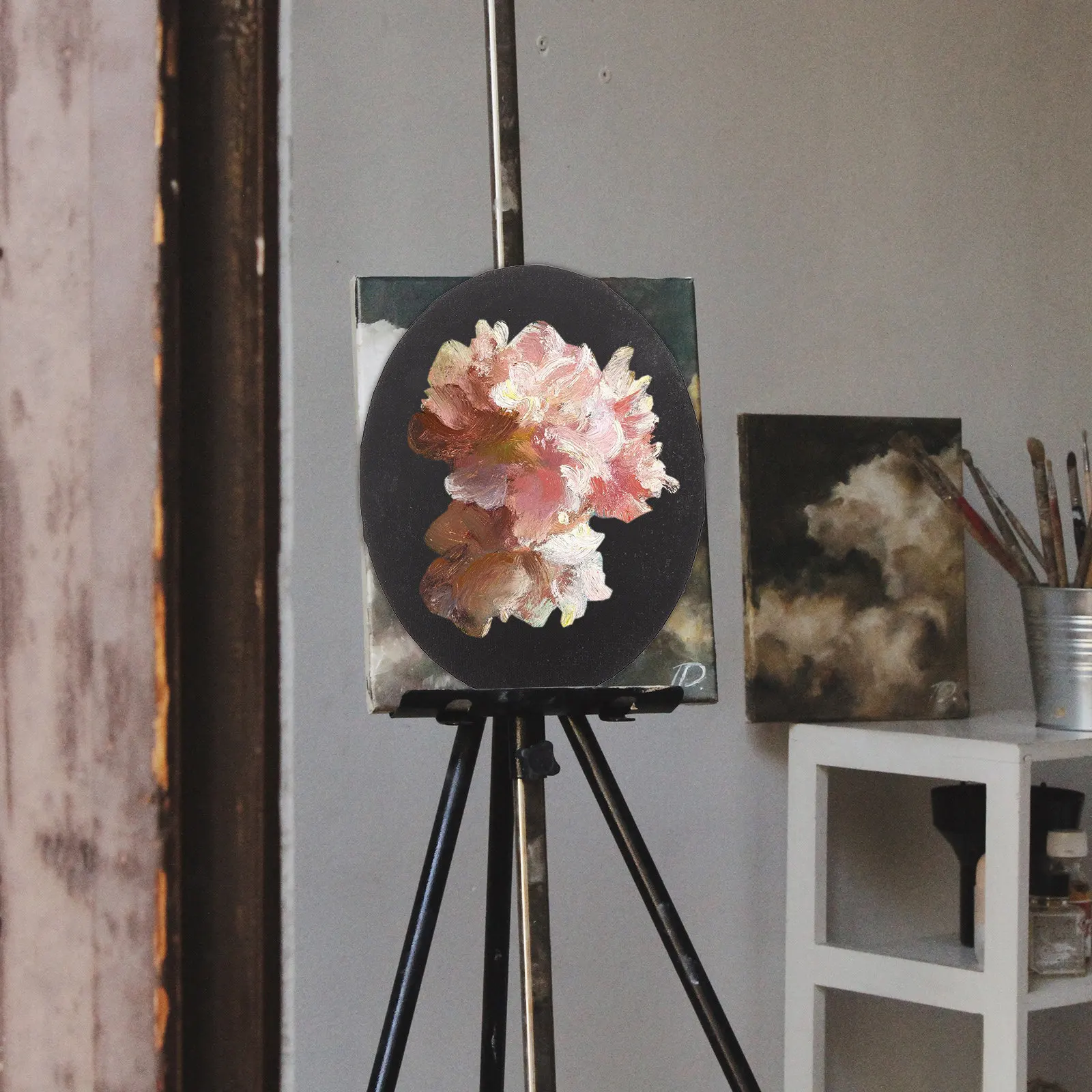 1Pcs Oval Black Pai…