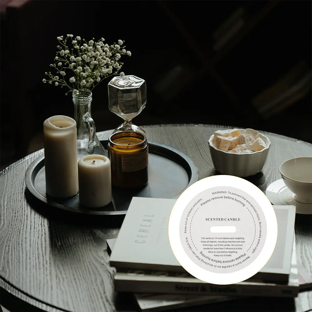 20Pcs Dust Stickers Paper for Scented Jars DIY Handmade Cup Labels Aromatherapy Sticker Multipurpose