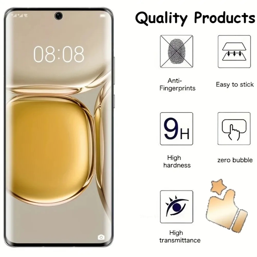 4PCS Full Cover Screen Protectors for Huawei P60 50 40 30 20 HD Film for Huawei P30 Lite 20 40 50 60 Pro Protectores De Pantalla