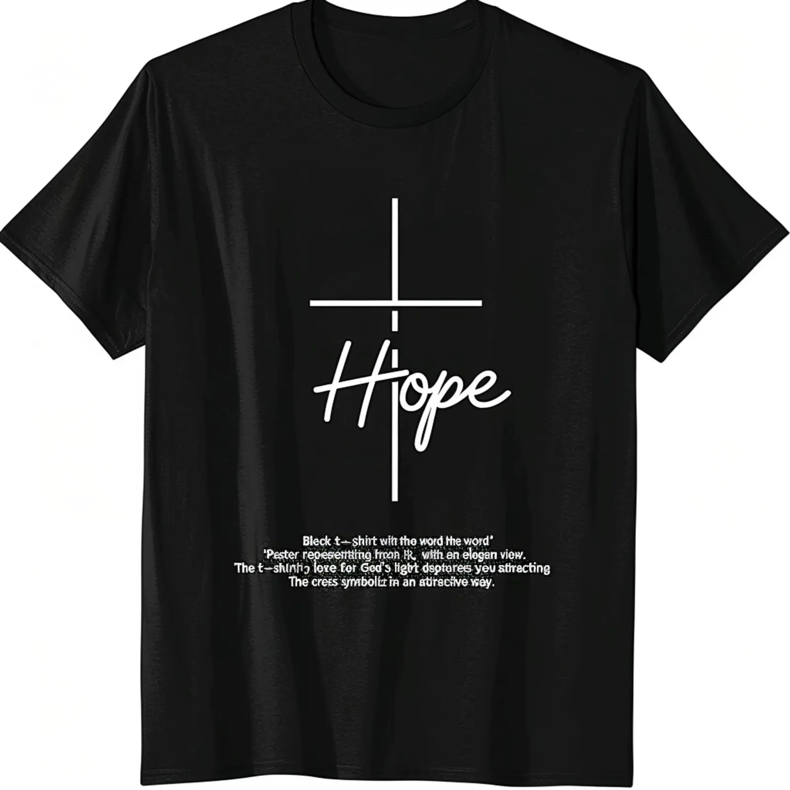 

Pastor Hope Cross Black TShirt Christian Theme Elegant Design Unique Style