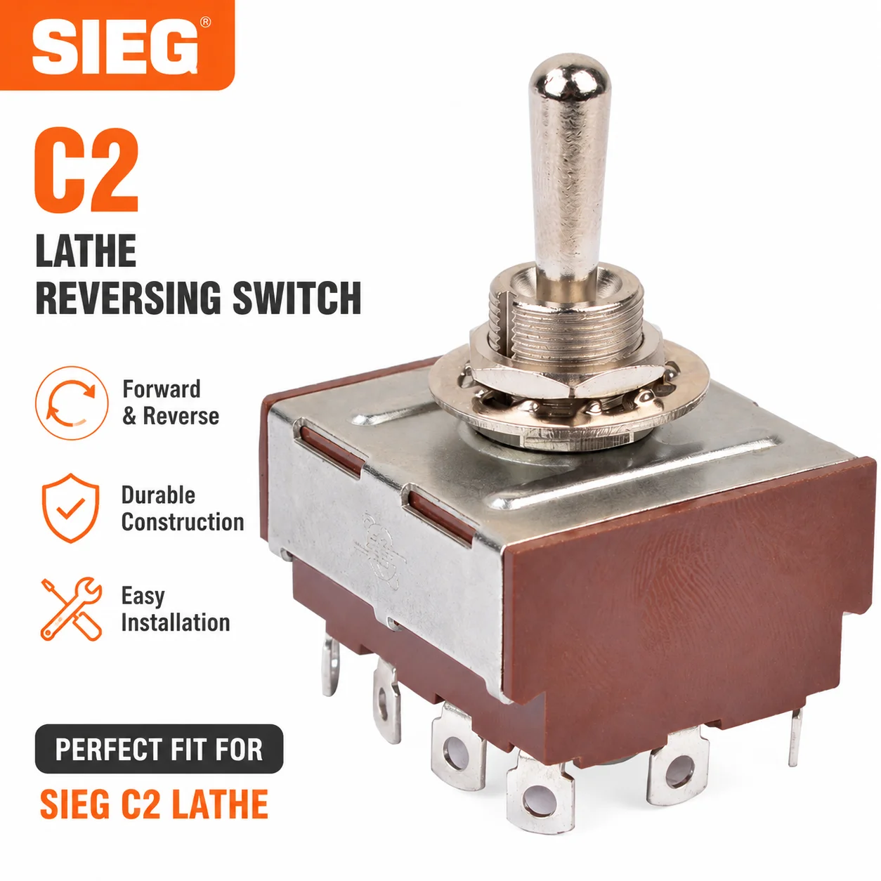 

KN1-403 Motor Reversing Switch Forward Reverse Changeover for SIEG C2-181 G8688 BD-6 M1-250 CX704 Compact 9 CL300M Lathe Control
