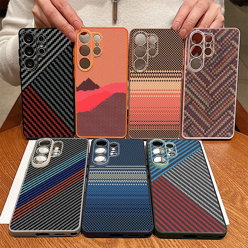 Carbon Fiber Texture Magnetic Phone Case For Samsung Galaxy S26 S25 S24 Ultra S25 S23 FE A57 A56 A37 A17 A55 A26 A36 A35 Cover - view 6