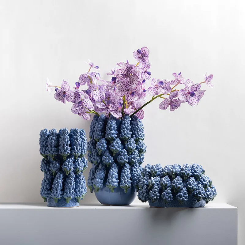 Grape vase ceramic creative home decoration living room dining table model room flower arrangement ornament flower dryer mini