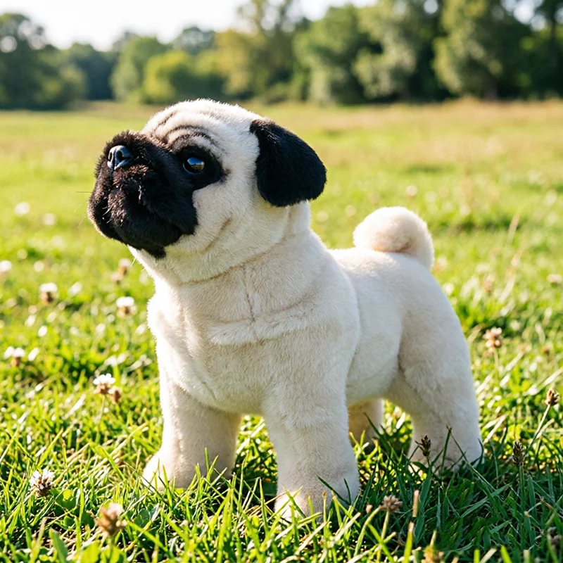 Soft Cute Pug Plush Toy - Realistic Stuffed Shapei Puppy Dog Doll, Kawaii Birthday Gift For Kids 28cm Dropshipping