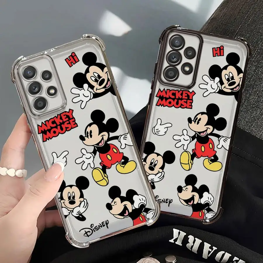 Funda de teléfono suave de Mickey Minnie Mouse de Disney para Samsung Galaxy A24 A14 A25 A34 A15 A16 A23 A23 A12 A35 A33 A22 A32 A13