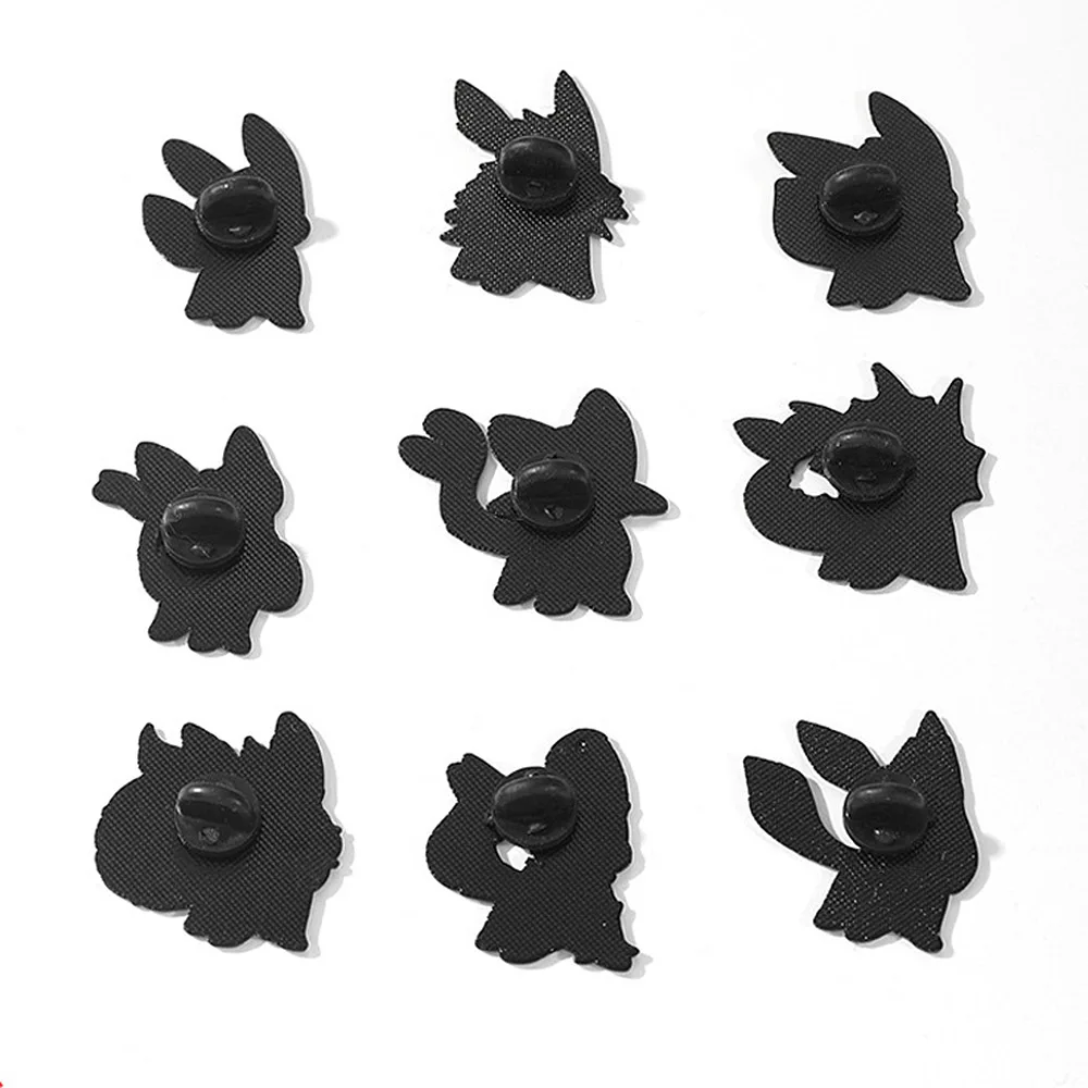 9Pcs Pokemon Eevee Flareon Enamel Pins Kawaii Galaxy Girl's Brooch Badge Fashion Eevee Family Lapel Pins  Gifts For Friends - view 5