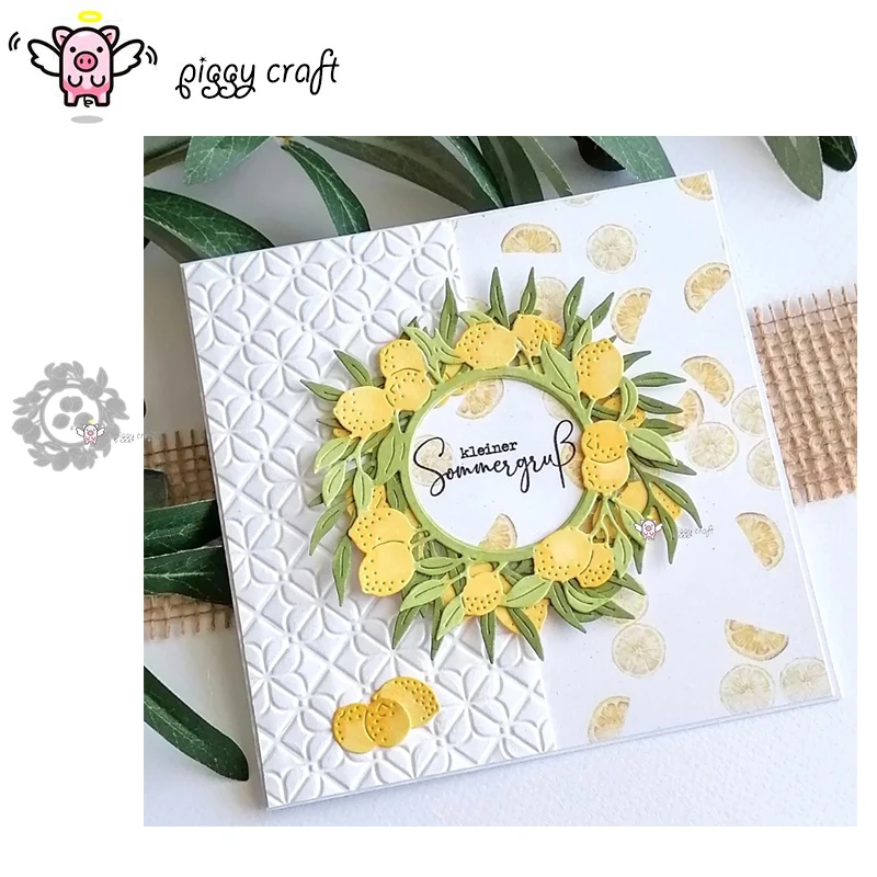 Piggy Craft Metall-Stanzformen, geschnittene Matrizenform, Zitronengirlande, Sammelalbum, Papierhandwerk, Messerform, Klingenstanzer, Schablonen