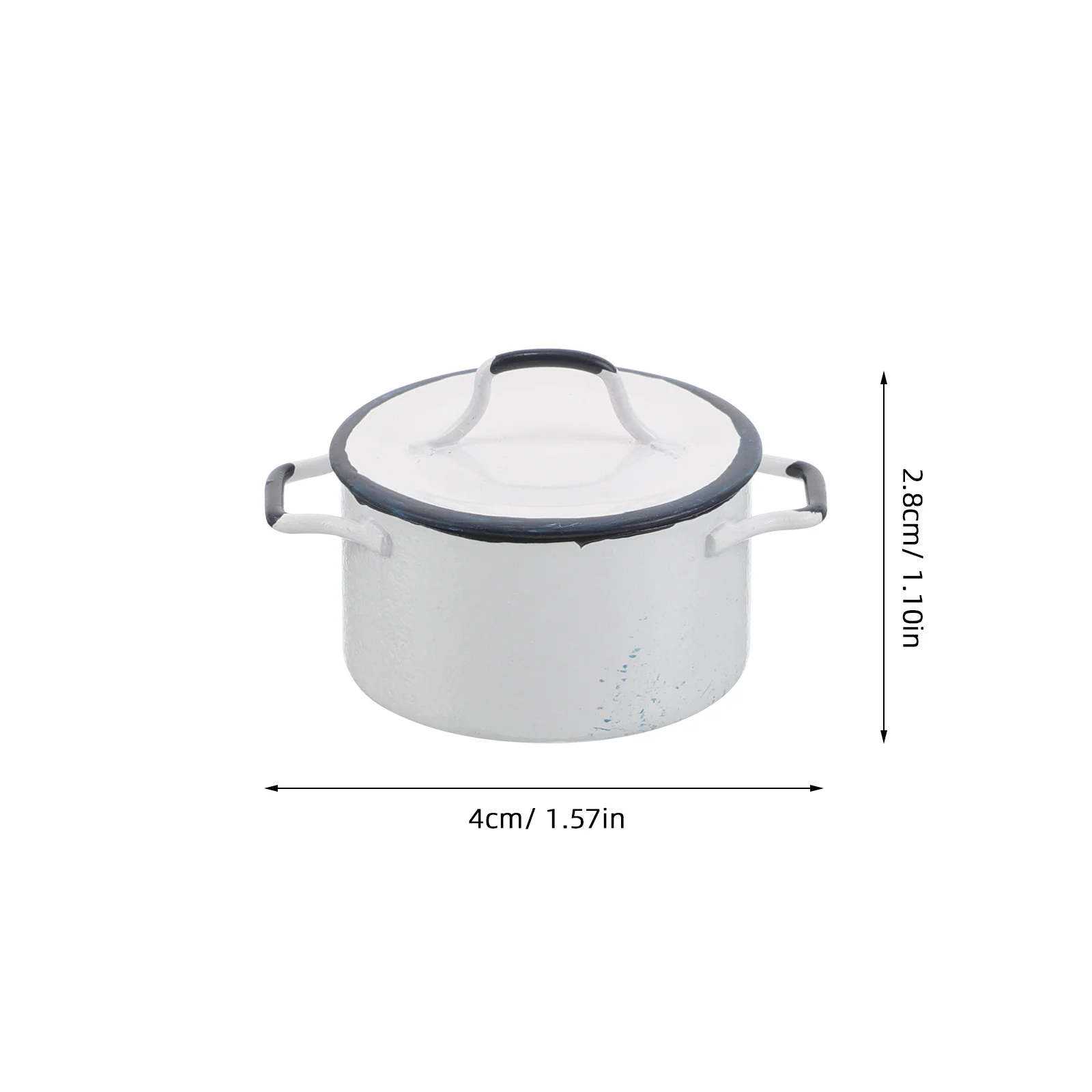 2 Stuks Decoratieve Miniatuur Potten 1:12 Schaal Wit Met Blauwe Rand Saus Pot Voor Mini Huis Accessoires Keuken Mini Simulators