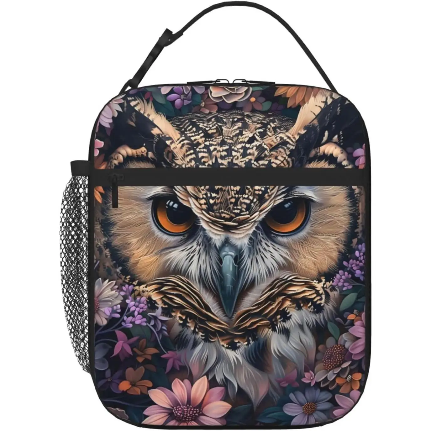 

Изолированный ланч-бокс с совой для женщин и мужчин, сумка для обеда с совой для работы, пикника, путешествий, пешего туризма, пляжа или рыбалки, полиэстер