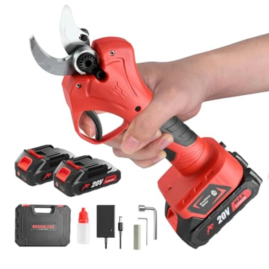 

Cordless Electric Pruning Shears 30mm 1.2 Cutting Diameter with 2Pcs Rechargeable Batteries for Gardening Tree Pruner Branch Cu