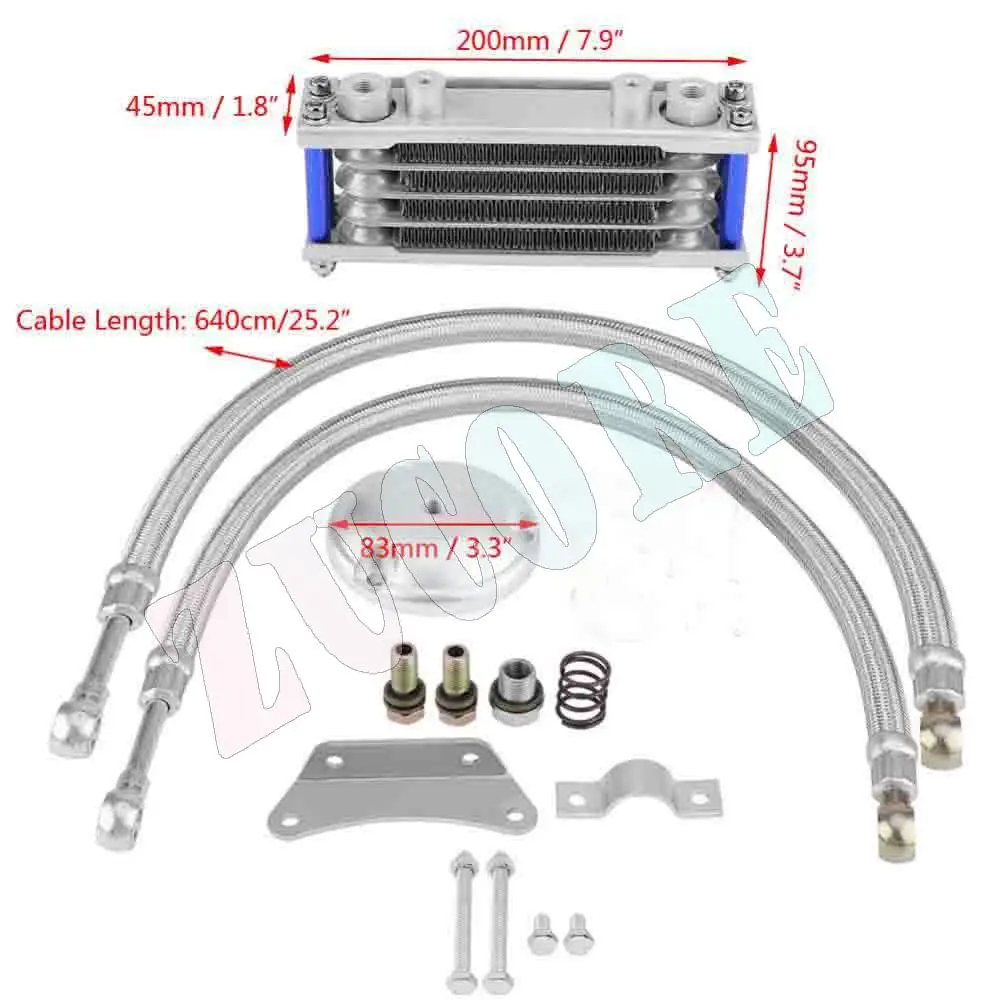 GS GN/GZ/GSX/EN/Baboon/Qianjiang motorcycle modified oil cooler radiator can be bent