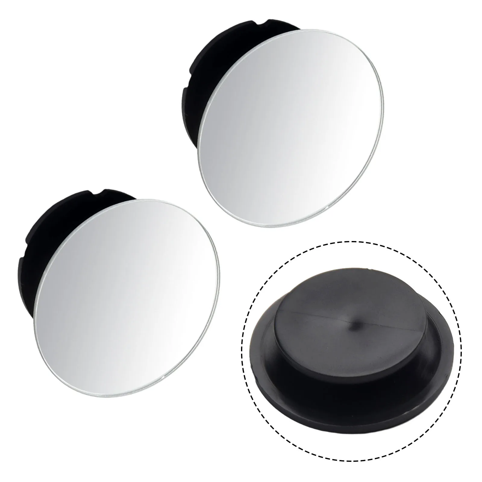 Car Accessories Small Round Mirror Car 2Pcs Anti-collision Shell Car Mirror Convex Mirror Wide Angle Mirrors High Quality