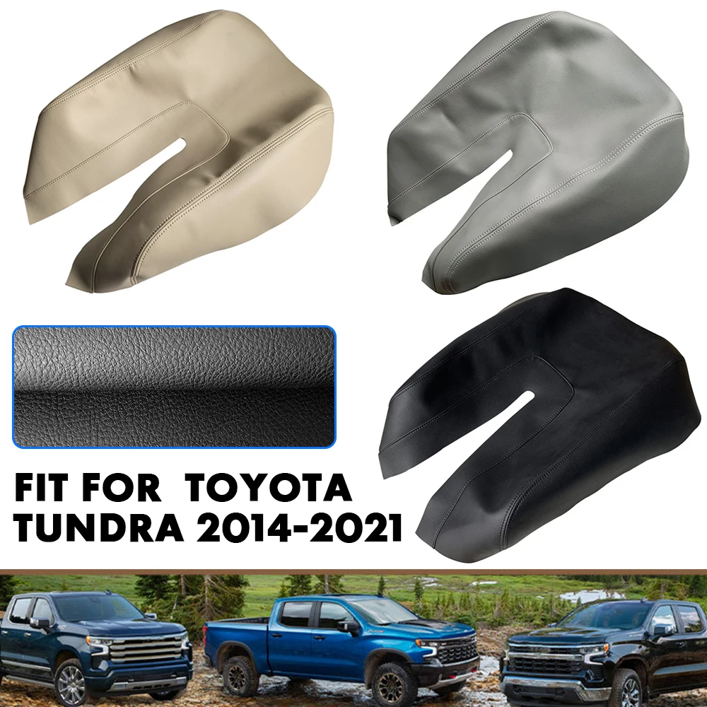 Center Console Lid Armrest Vinyl Cover Fits For Toyota Tundra 2014 2015 2016 2017 2018 2019 2020 2021