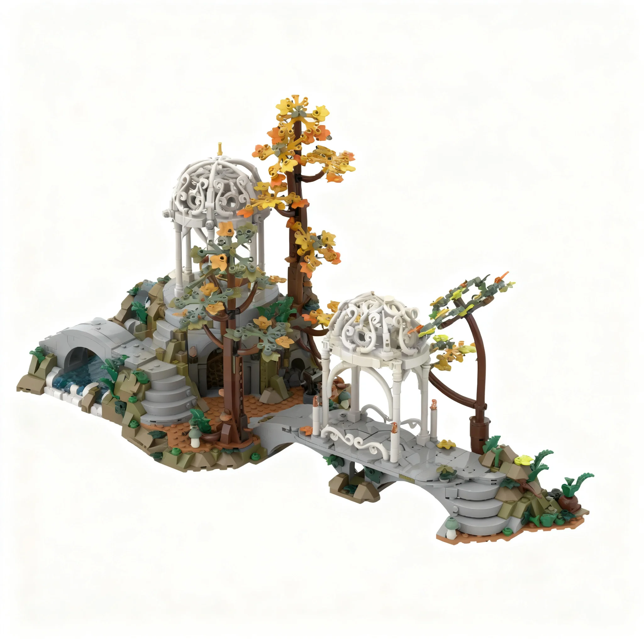 452pcs MOC The Hobbit And Lord Of The Rings The Rings Rivendell Gateway Model Toy Building Blocks Architecture Christmas Gift 3D