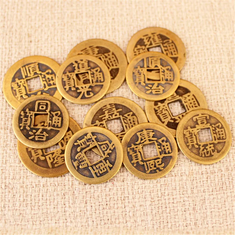 2.3cm Brass Five Ten Emperors Coins Metal Crafts Copper