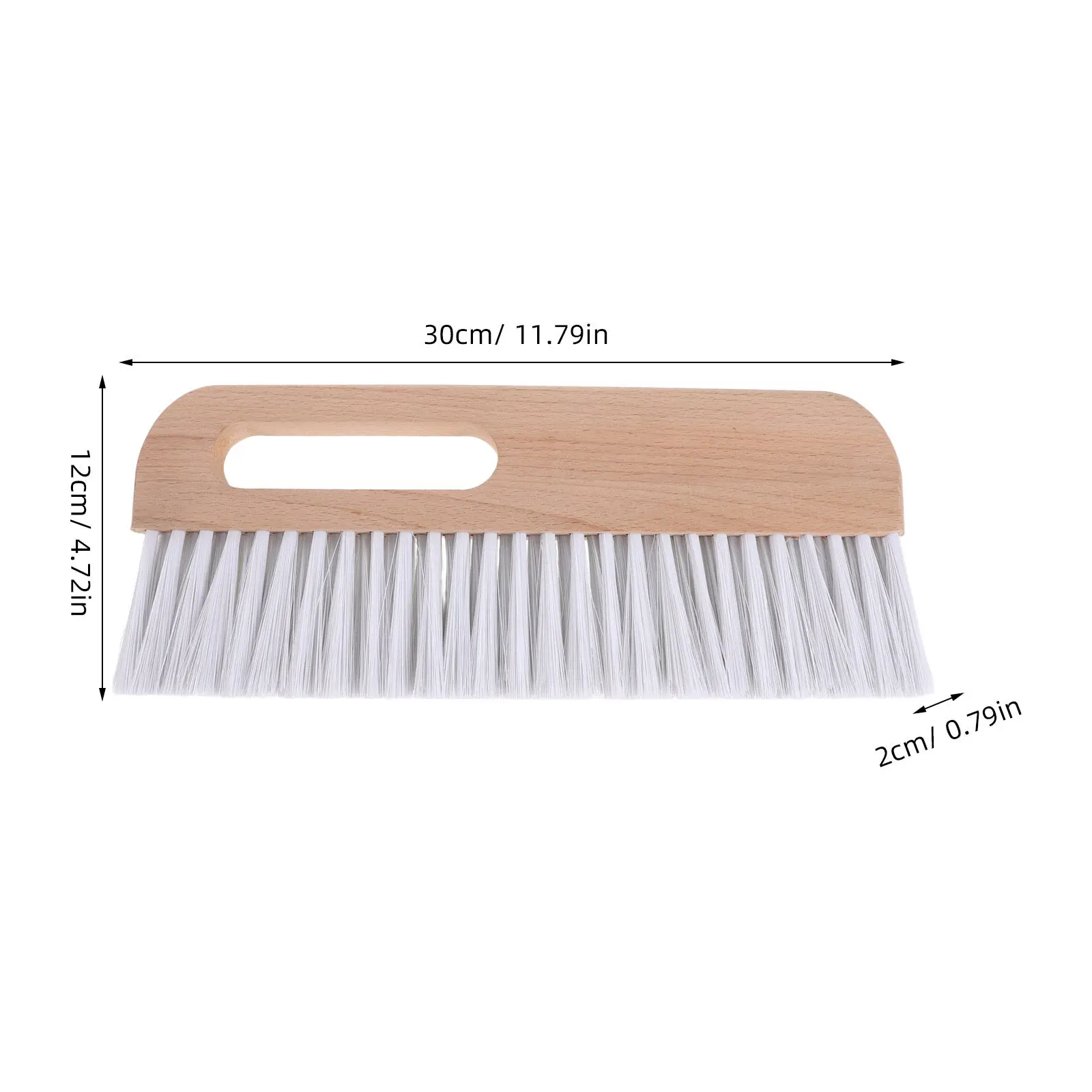 Premium Beechwood Wallpaper Smoothing Brush with Soft Bristles for Peel and Stick Vinyl Mural Wallcovering Installation