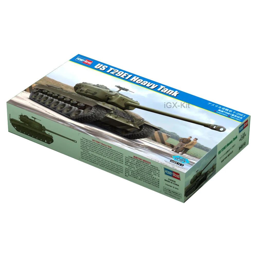 Hobbyboss 84510 Escala 1/35 US T29E1 Tanque Pesado Veículo Hobby Artesanato Brinquedo Kit de Construção de Modelo de Plástico