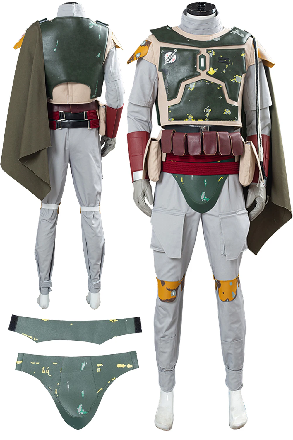 Boba Cosplay Male Fantasy Battle Armor Movie Space Battle Bounty Hunter Adult Men Costume Outfits Halloween Carnival Party Suit